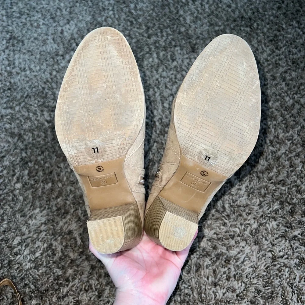 A.N.A Tan Suede Heeled Booties Size 11 - Picture 7 of 7